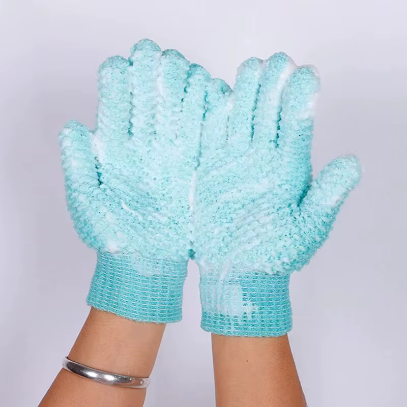 Serviette à friction gants de douche à cinq doigts