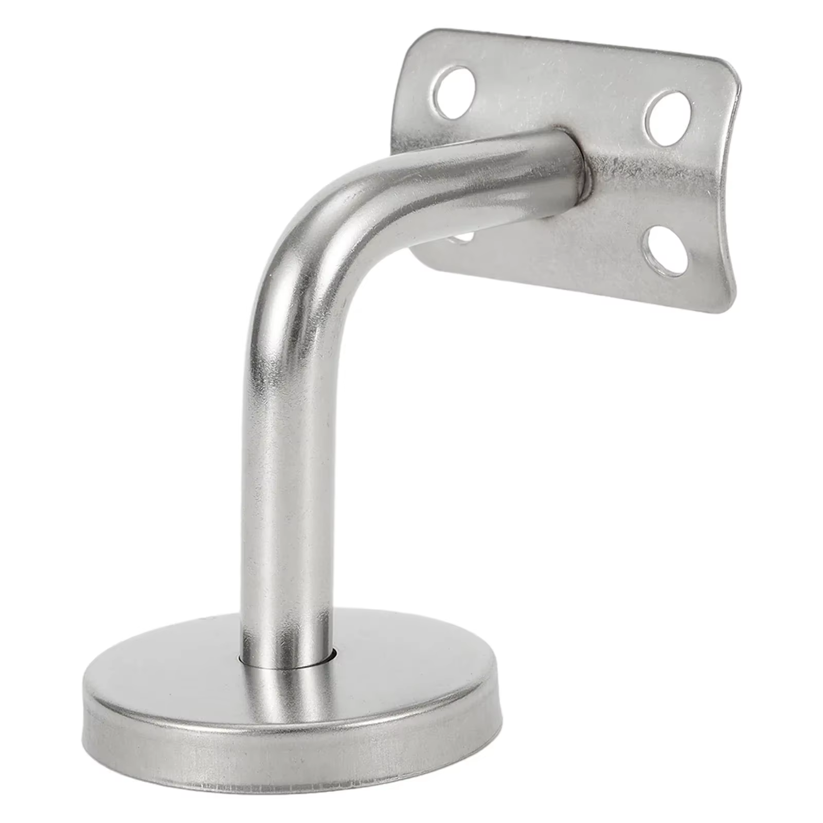 Support de main courante en acier inoxydable argenté, 50x60mm, incurvé/plat, Support mural pour escaliers, Balustrade, 1 pièce