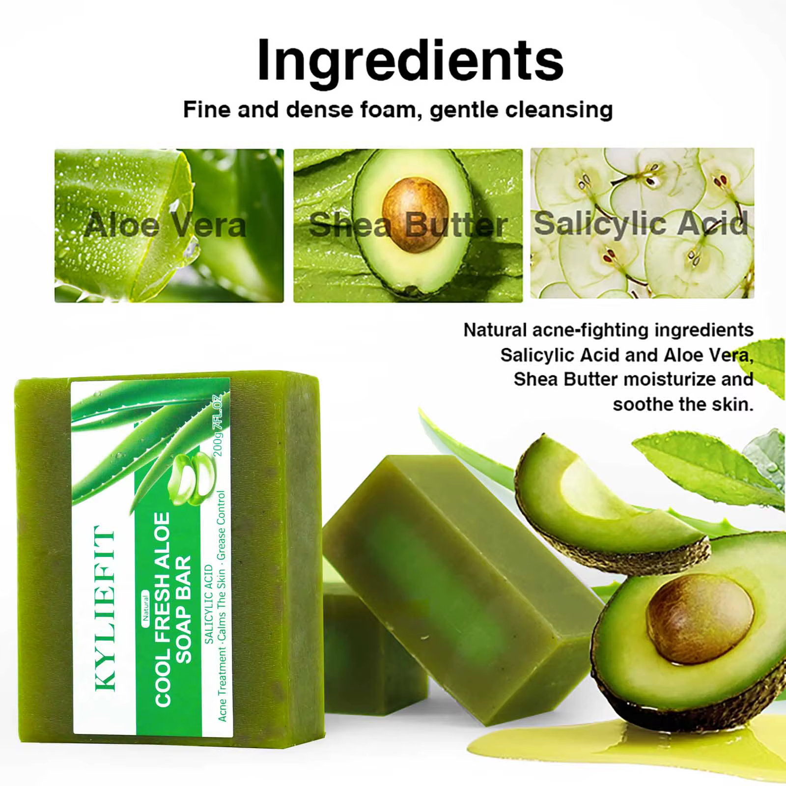 AILKE Savon blanchissant à l'aloe vera