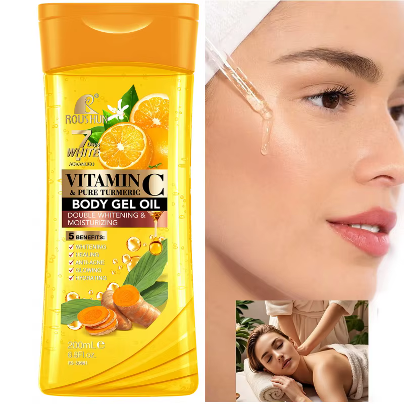 200ML VITAMINE C PURE TURMERIC Huile corporelle Hydratante