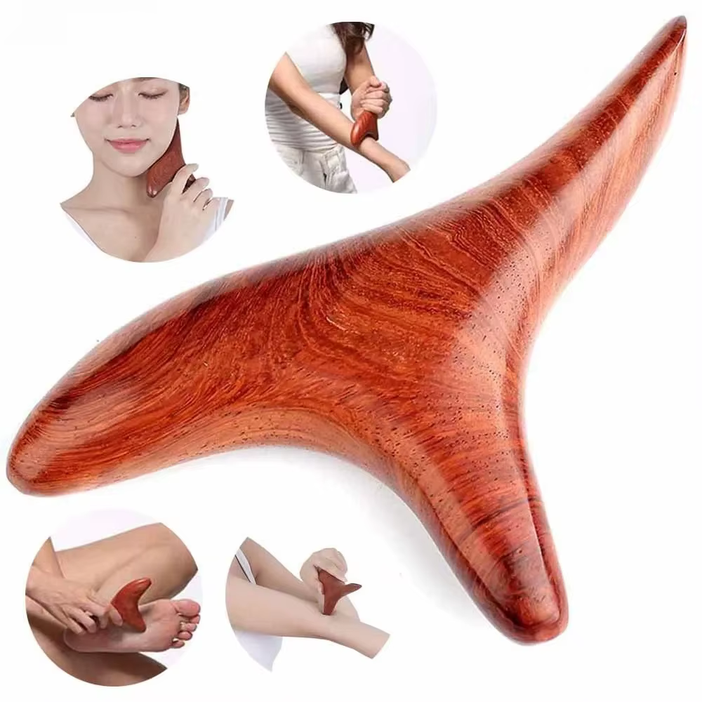 Outil de massage ergonomique en bois pour la réflexologie