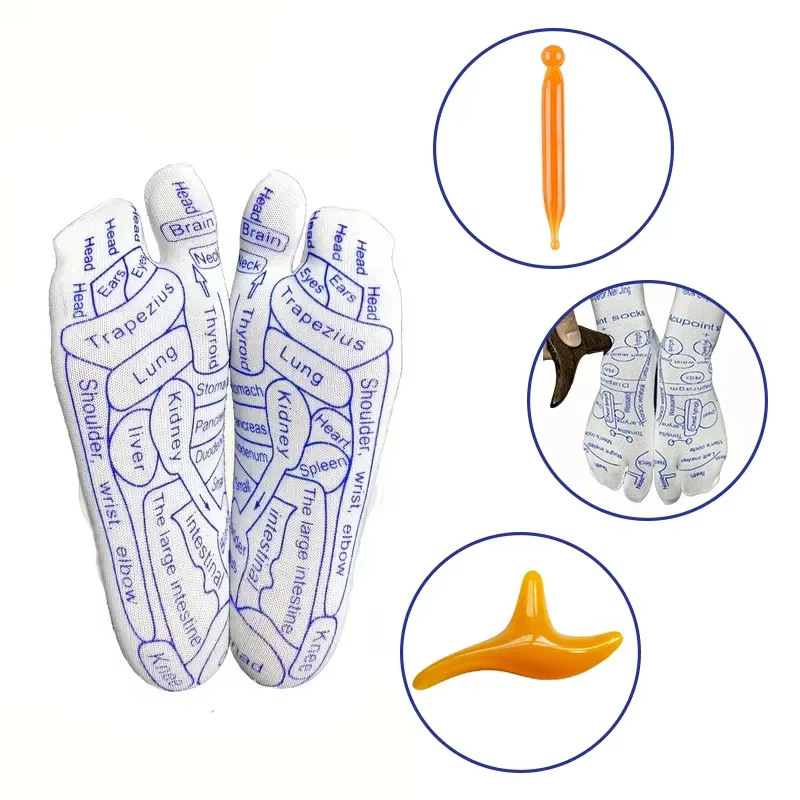 Massage soulage les pieds fatigués chaussettes acupression masseur