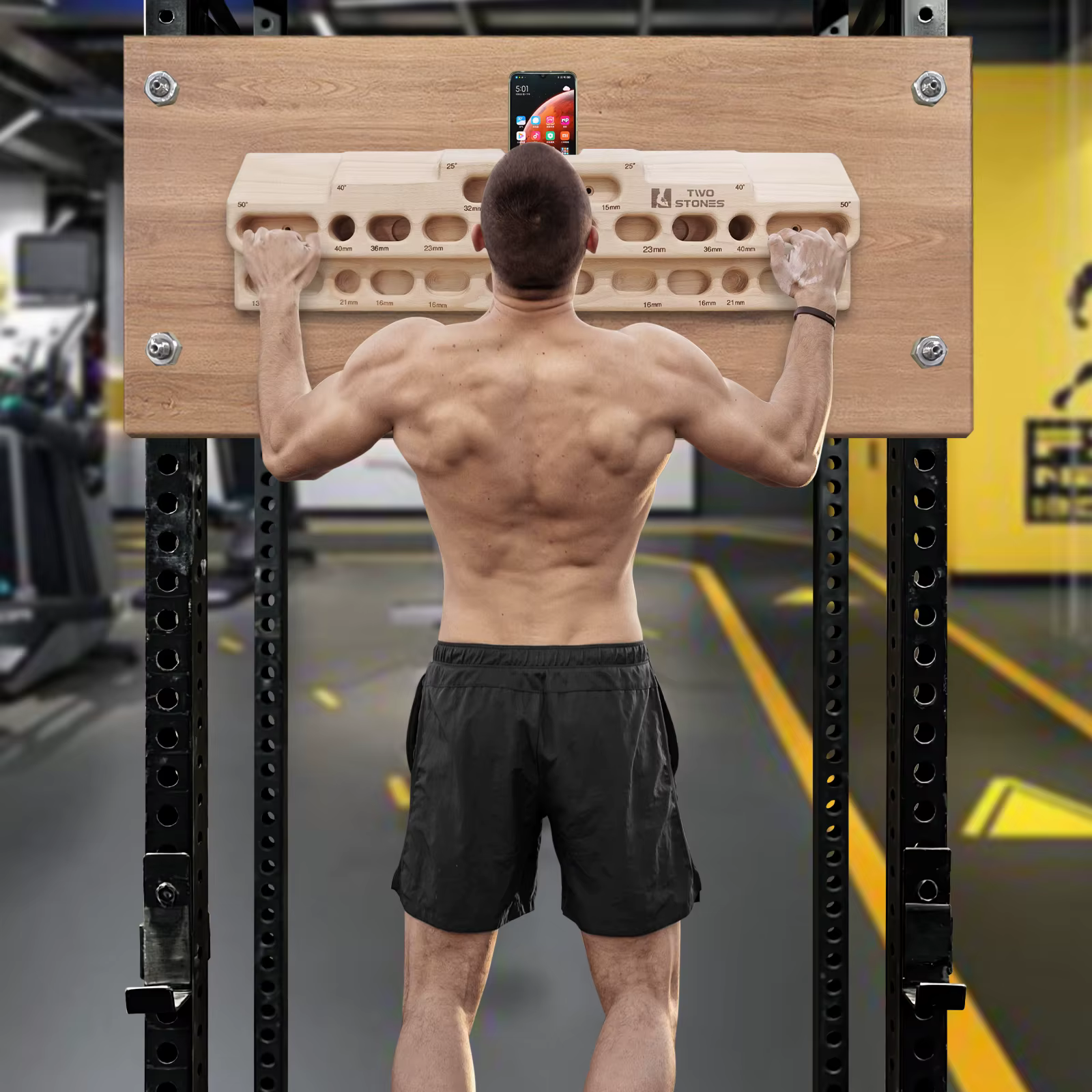 Planche à doigts multifonctionnelle en bois, Hangboard, Entraînement de la préhension, Utilisée pour renforcer la force des doigts, Entraînement en intérieur, Exercice
