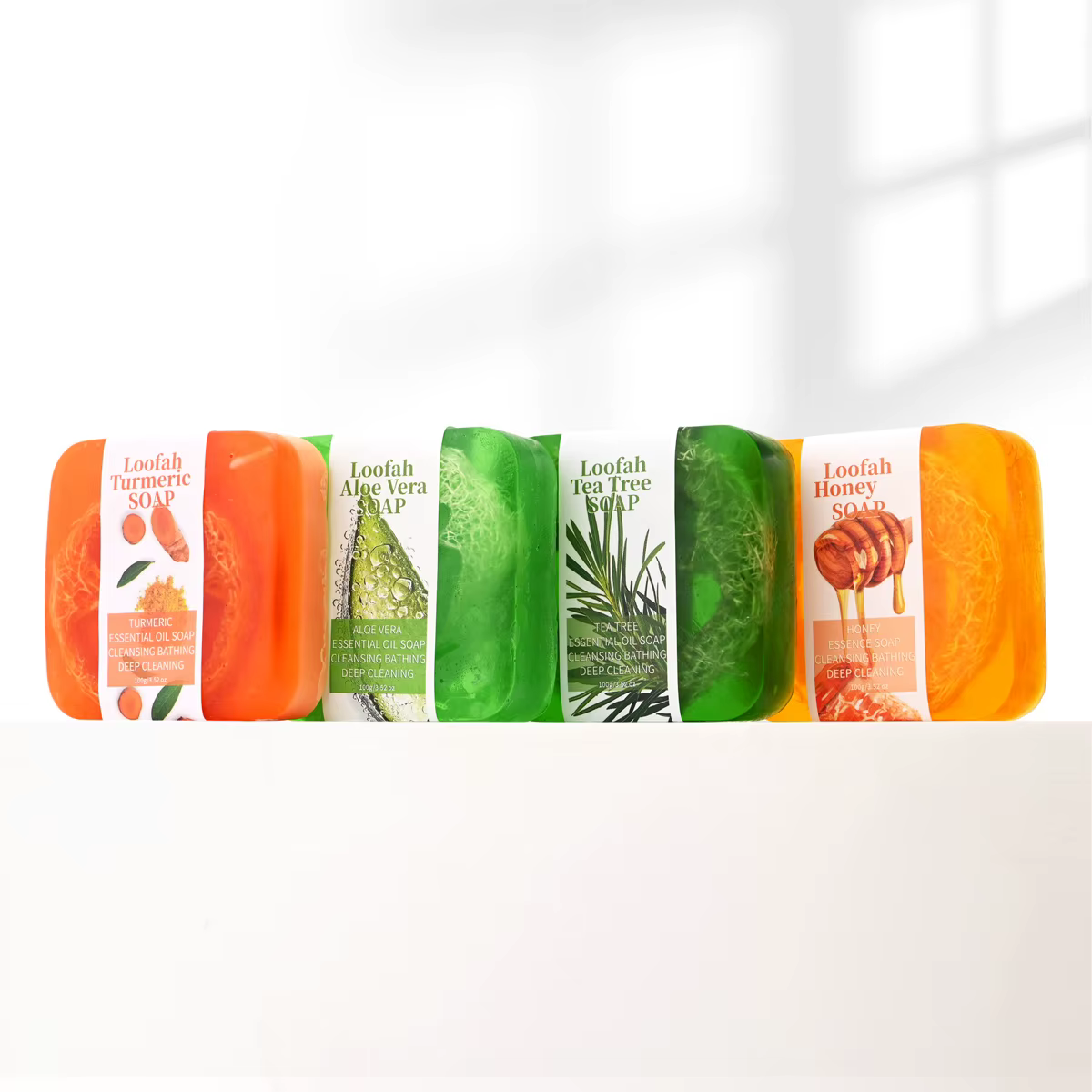 S + 100g naturel organique aloe vera luffa savon citron blanchissant gel douche pour le visage contrôle de l'huile