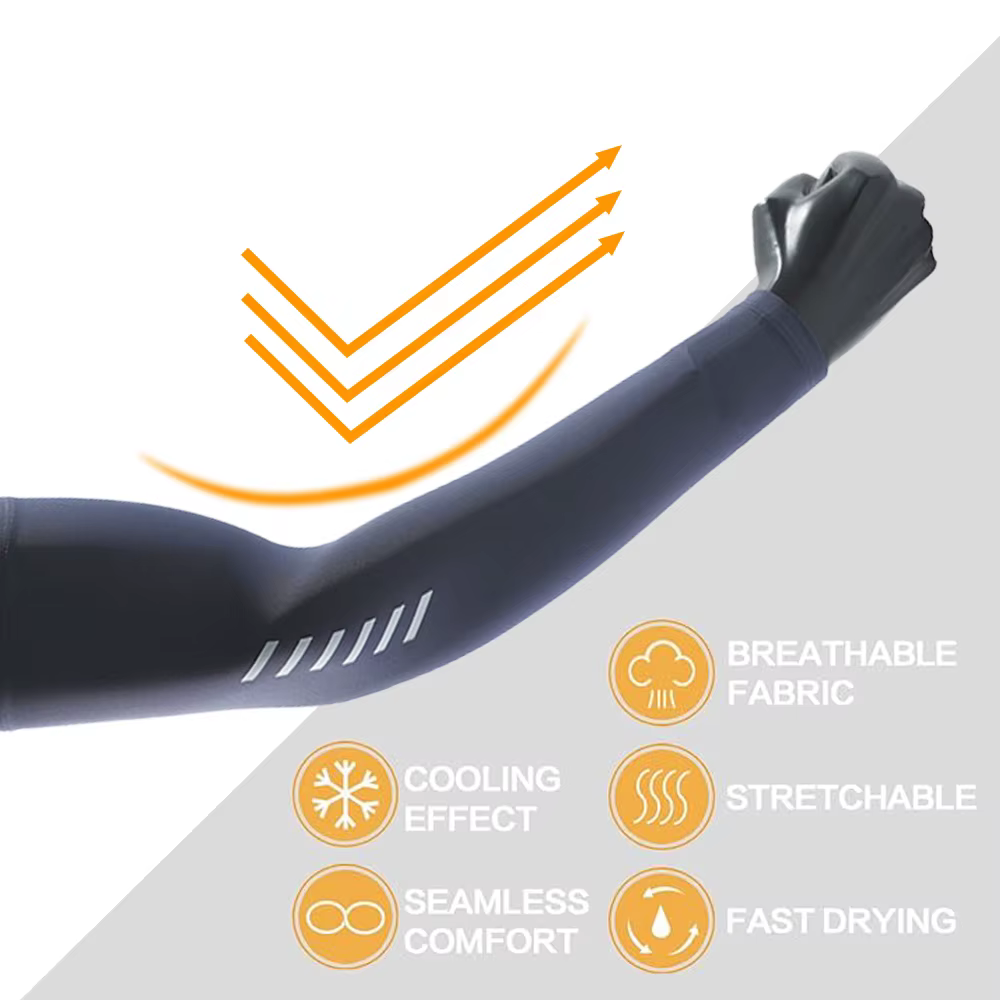 Manchons de protection solaire pour hommes, gants en soie glacée pour l'été, design fin, protection UV, pour la conduite et le cyclisme, couvre-bras d'extérieur