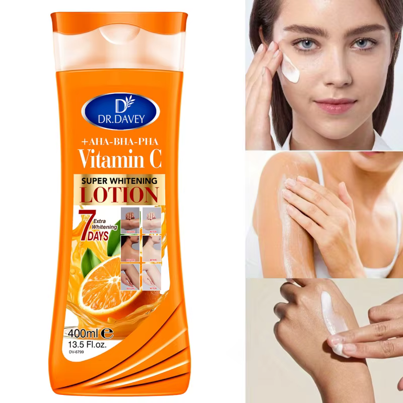 DR.DAVEY VITAMIN C body lotionGrande capacité400MLLotion corporelle hydratante et rafraîchissante Four Seasons