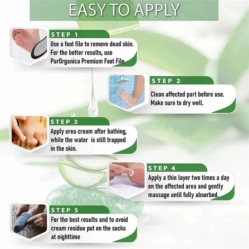 Crème Anti-fissure à base de plantes pour les pieds