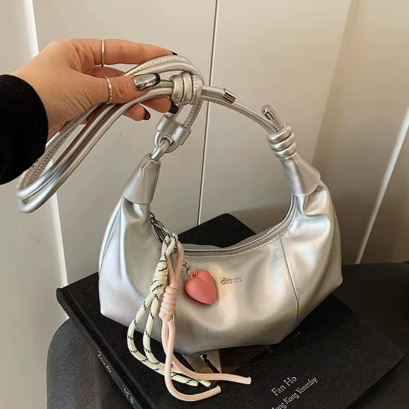 Nouveau Sac à Main Élégant en Similicuir 2026 - Sac à Bandoulière en PU pour Femme, Sac Croisé, Pochette de Soirée Compacte avec Chaîne, Sac de Créateur