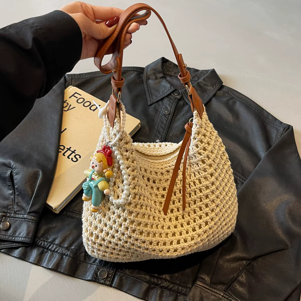 Sac de voyage tissé à la main sac de paille de grande capacité femme 2025 nouveau sac à bandoulière de plage sac fourre-tout d'été bord de mer jouer voyage vêtements de travail pour travailler à l'éco