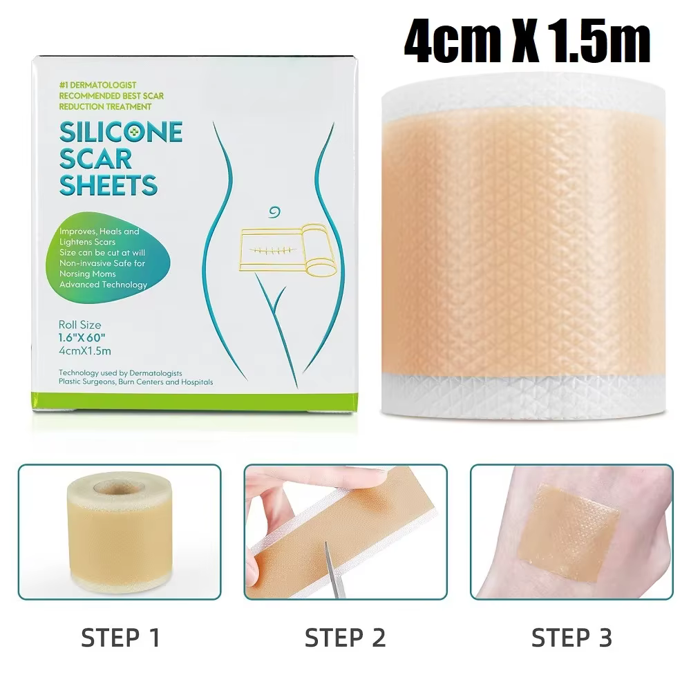 Feuilles de silicone pour cicatrices 4cm x 150cm