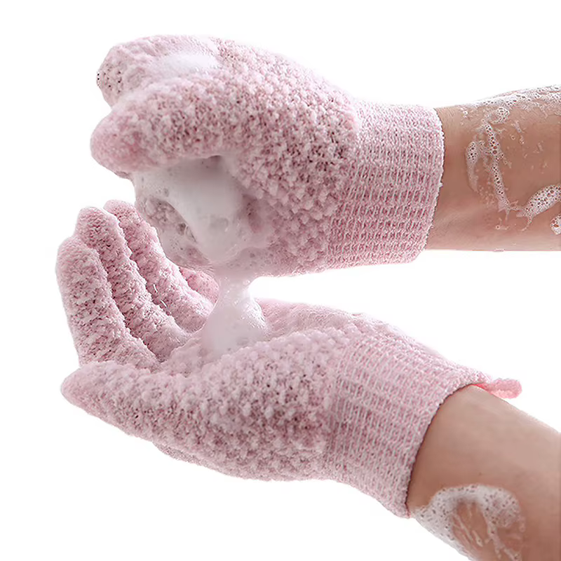 Gants de gIslande extensibles pour la douche et le bain