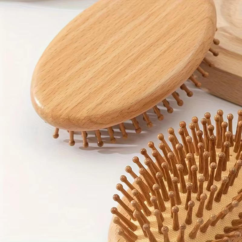 Peigne à coussin d'air en bambou et bois
