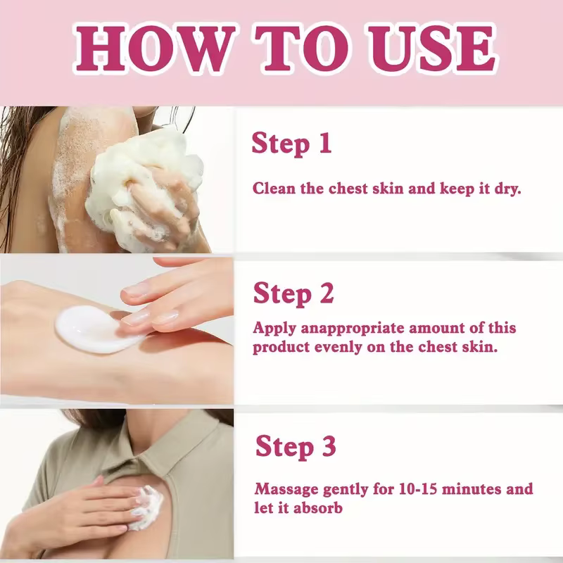 Crème raffermissante pour les seins - Hydrate la poitrine