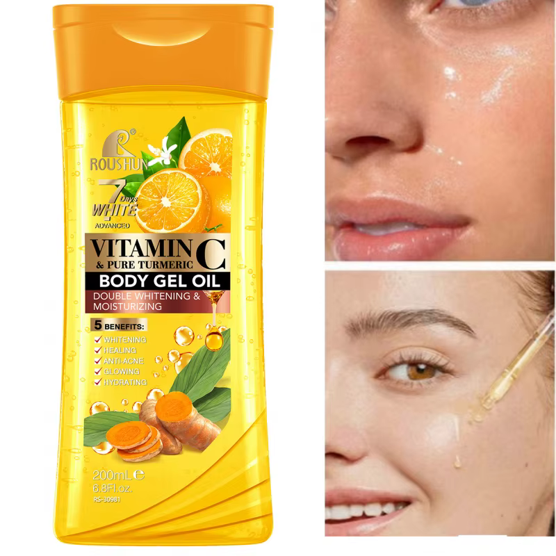 200ML VITAMINE C PURE TURMERIC Huile corporelle Hydratante
