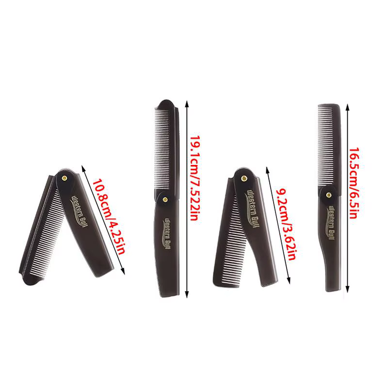 Peigne de poche pliable pour hommes