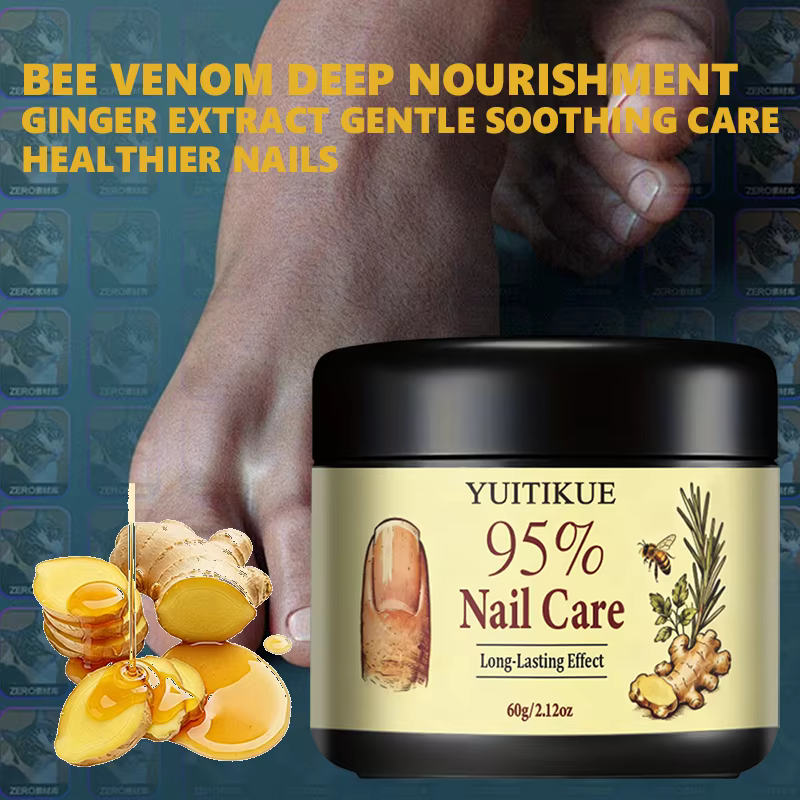Crème de soin des ongles YUITIKUE 95% | Nourriture longue durée | Formule naturelle au gingembre et au romarin