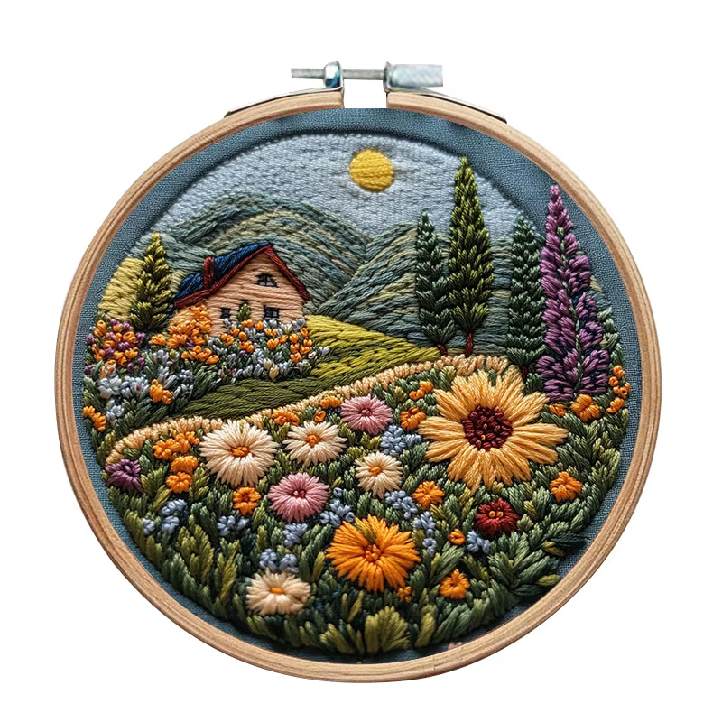 Nouveau Kit de broderie Original, Kit de matériel en tissu fait à la main, aiguille et fil créatifs faits à la main, anglais