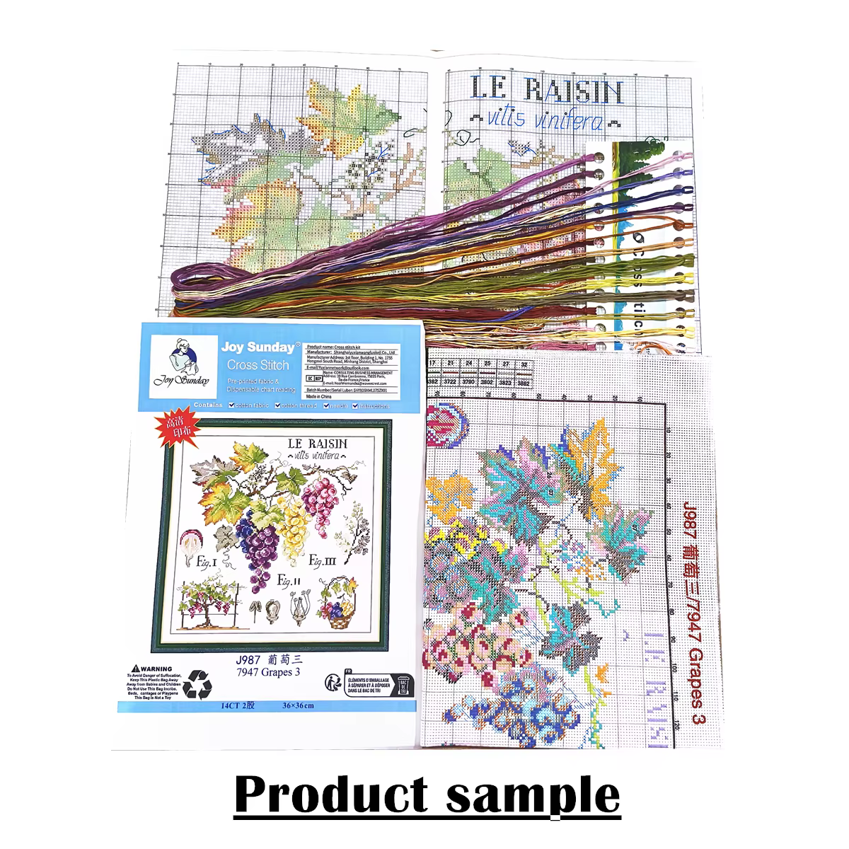 Kit de point de croix à coudre à la main, toile imprimée 14ct 11ct, broderie DIY faite à la main