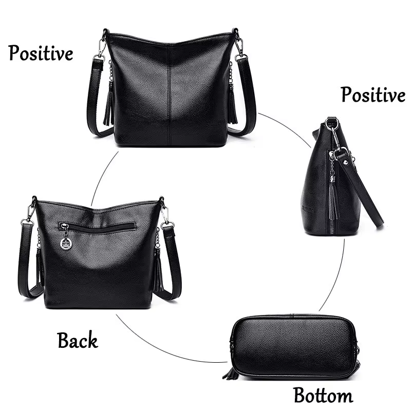 Sacs à bandoulière en cuir souple pour femmes, nouveaux sacs à main de luxe décontractés, sac à bandoulière de styliste, fourre-tout, 2023