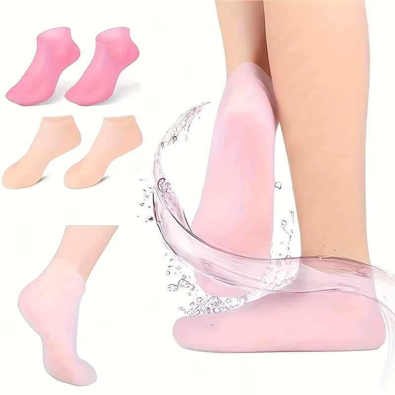 Chaussettes hydratantes en Silicone pour pieds secs et craquelés
