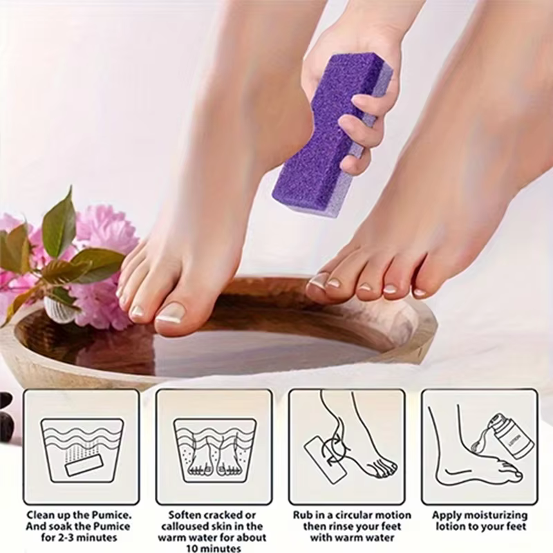 2/6/10 pierres exfoliantes réutilisables pour les pieds