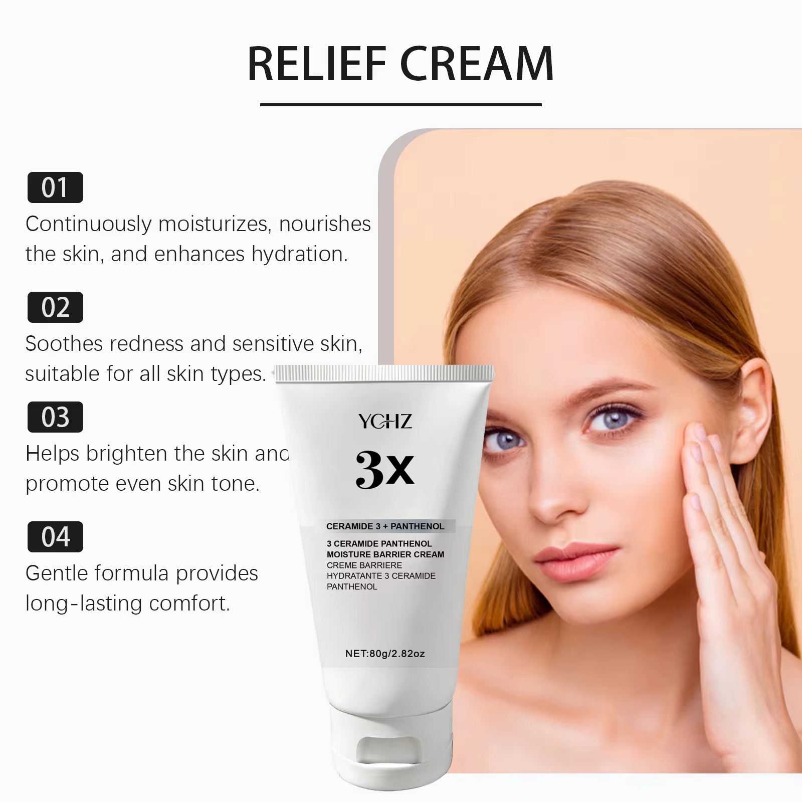 Crème hydratante barrière 3X Céramide Panthénol