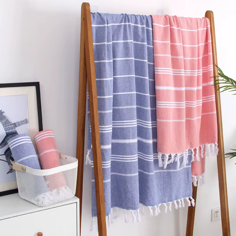 Serviette de Bain Turque à Rayures en Coton