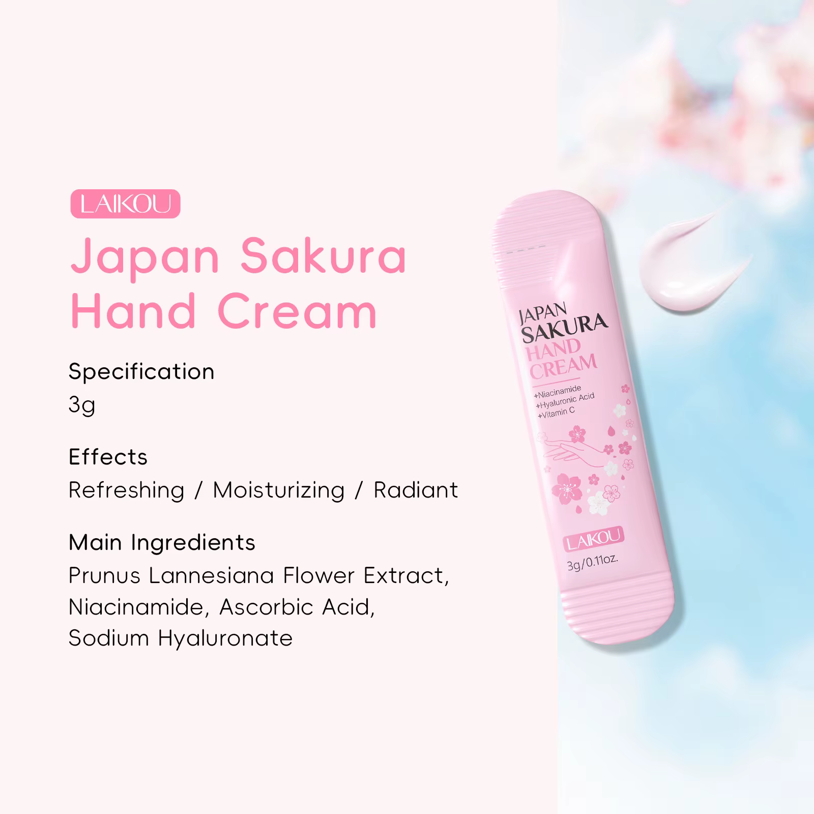Crème pour les mains LAIKOU Sakura