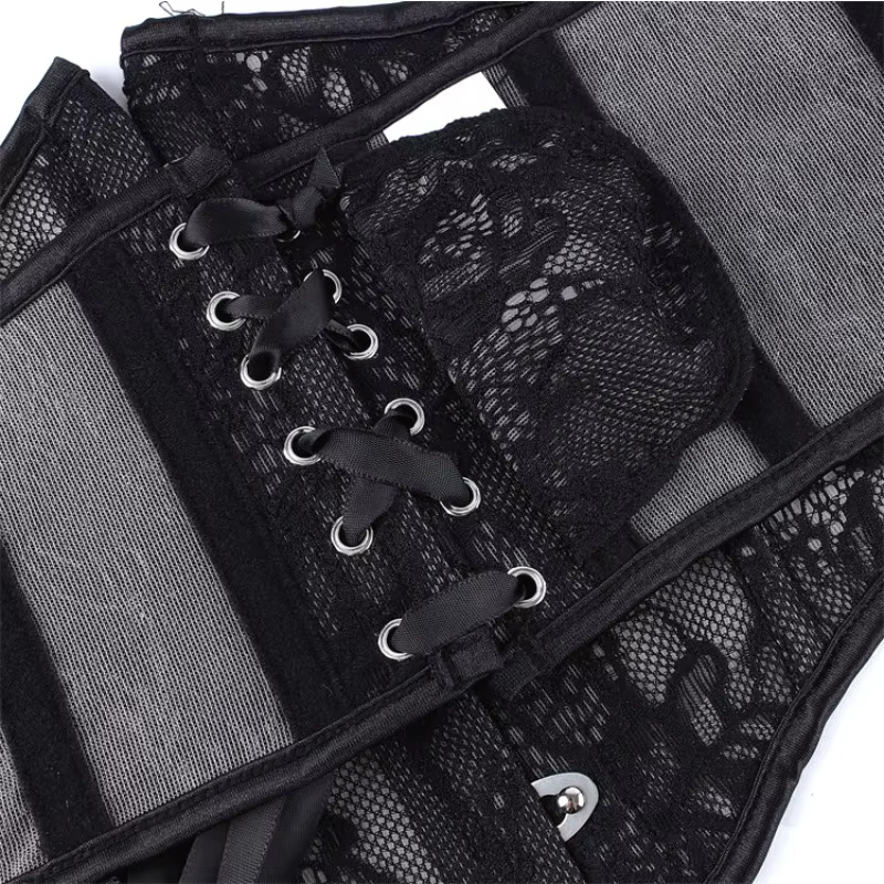 Corsets en dentelle sexy, bustiers amincissants sous-poitrine, hauts de corset pour femme, corsets steampunk à lacets
