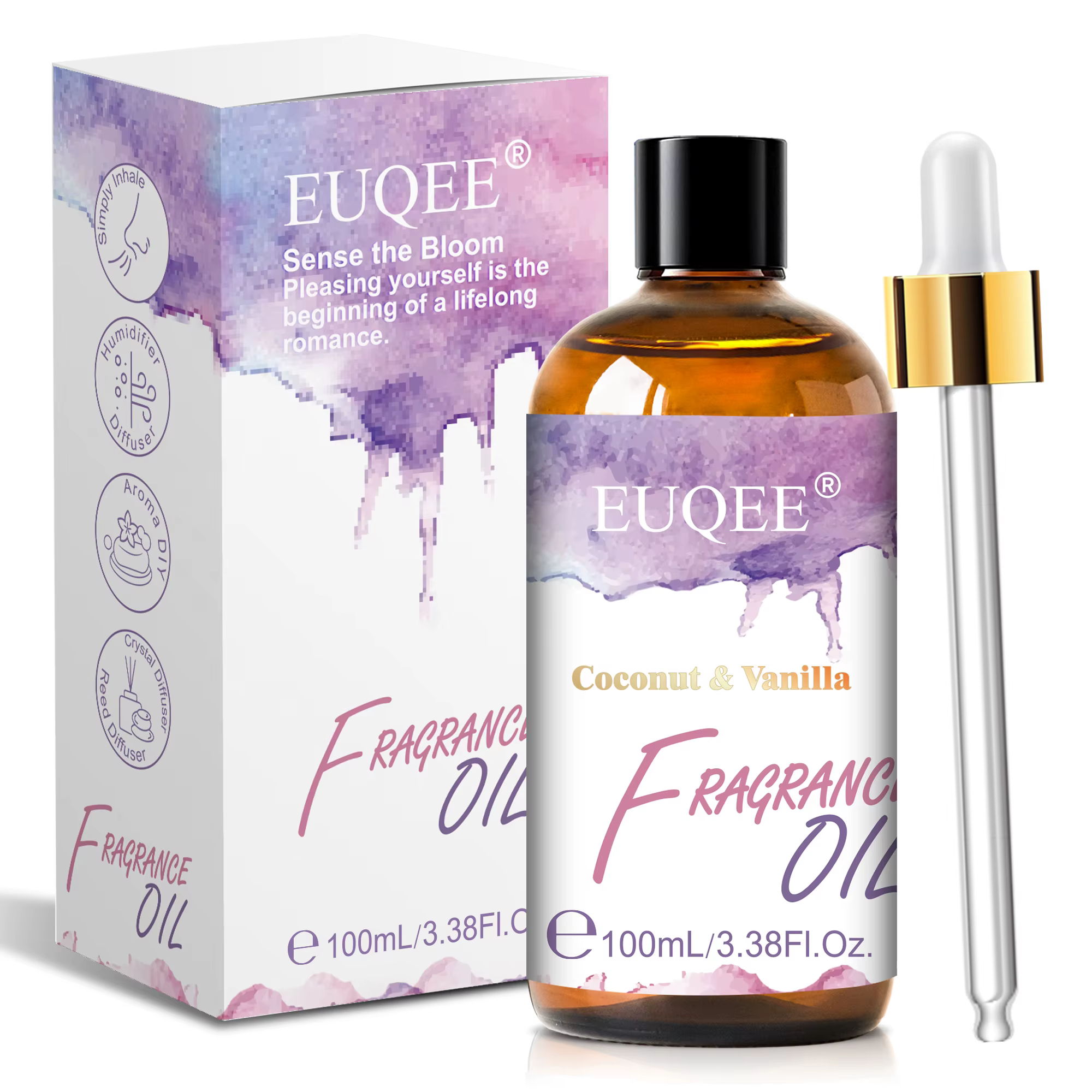 Huile parfumée d'aromathérapie EUQEE 100 ml pour diffuseur