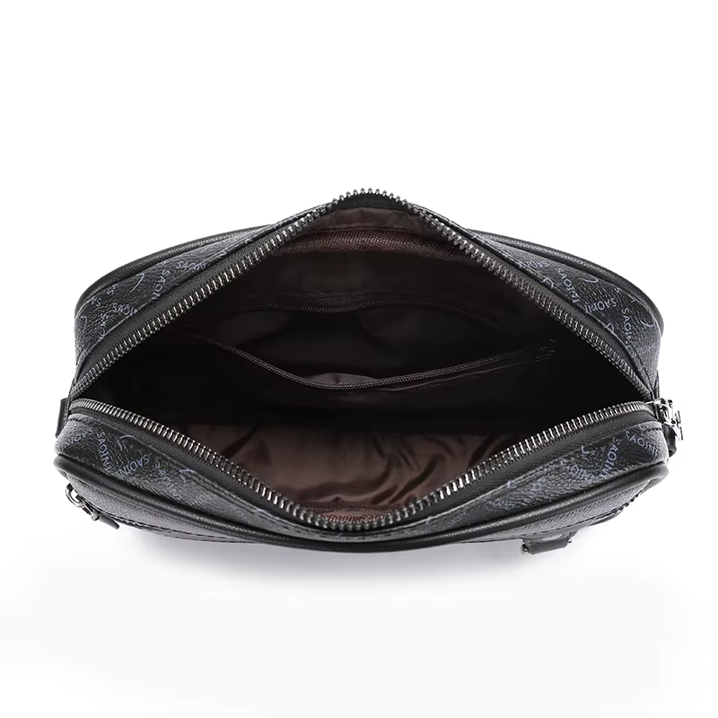 Sac pour hommes d'affaires de haute qualité en cuir PU souple Sac à main pour homme Sac à bandoulière multi-fonctionnel pochette pour hommes avec sangle de taille Sac