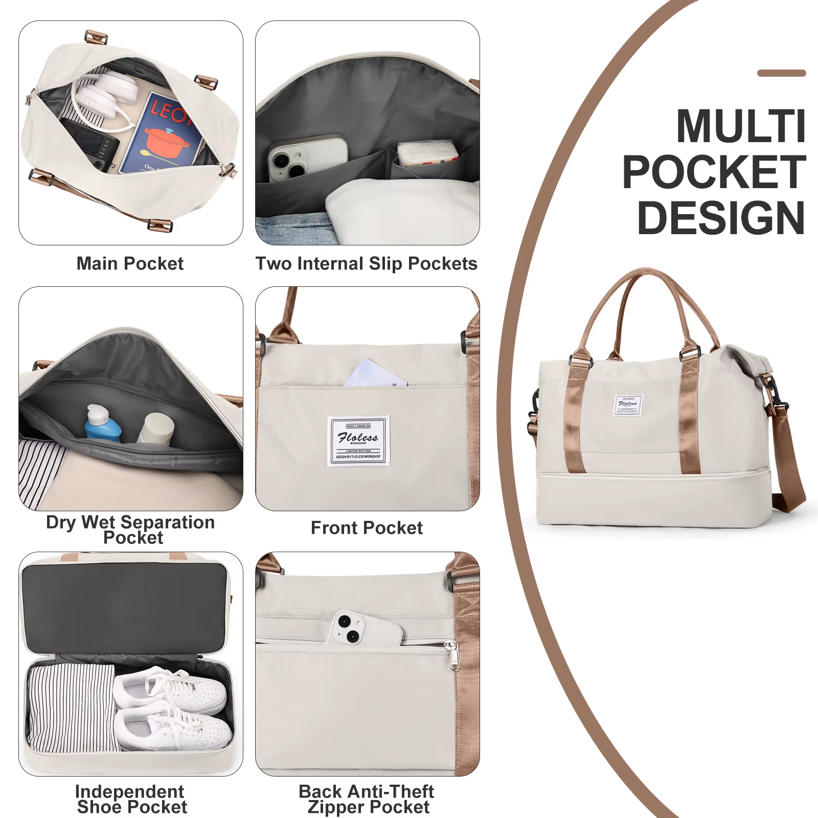 Sac de sport, bagage à main, sac de voyage, sac à dos de week-end, sac de naissance clinique d'hôpital pour femmes, bagage à main, sac de voyage grand