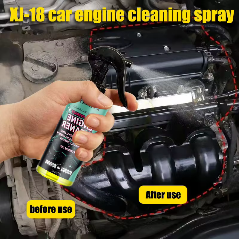 Nettoyant pour compartiment moteur de voiture, dégraissant et détachant pour taches d'huile moteur automobile, nettoyage sans eau, décontamination et dégraissage en profondeur