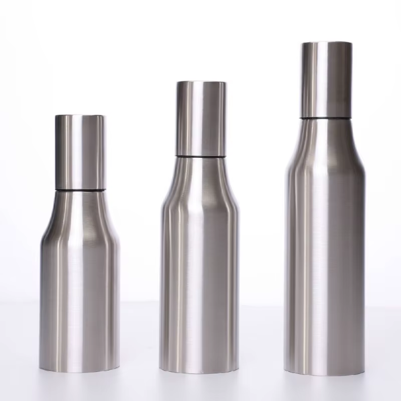 Realand Premium 500/750/1000ml acier inoxydable vinaigre huile Olive distributeur bouteille Pot étanche cuisine sain sauce bateau