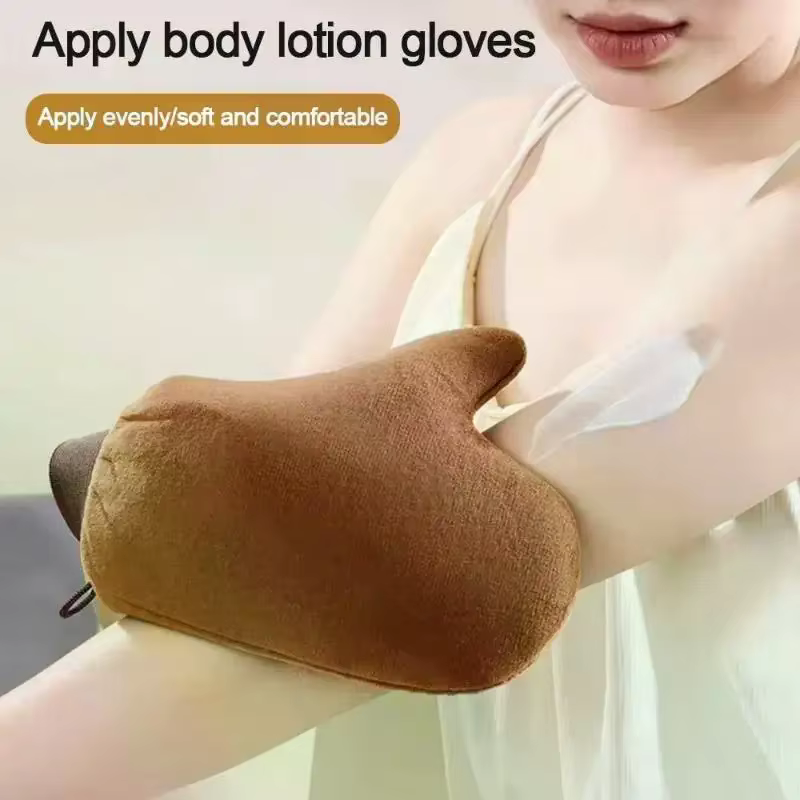 Gant applicateur de bronzage auto-bronzant double face pour lotion corporelle
