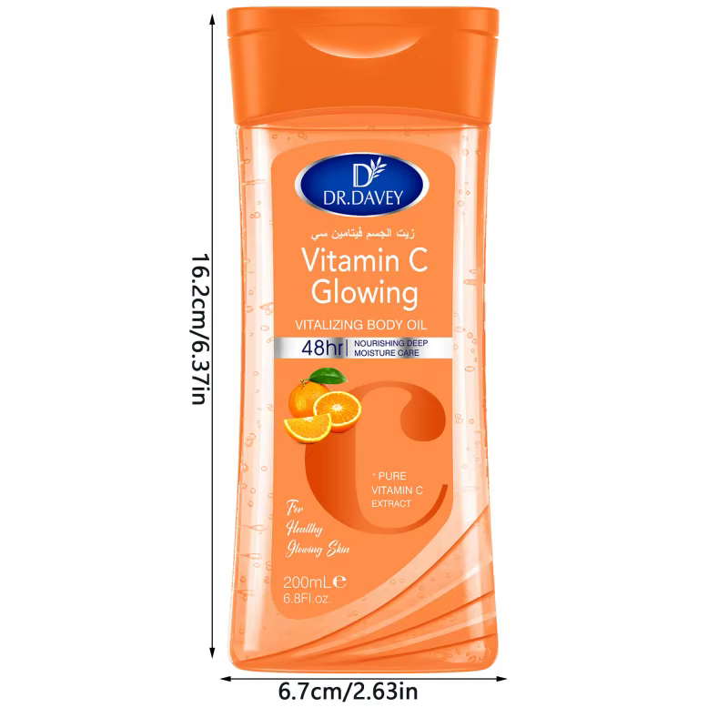2PCS 200ml DR.DAVEY VITAMINE C Huile corporelle pour le soin de la peau
