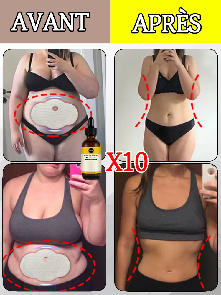 Combo le plus vendu : huile essentielle minceur + patch brûlant les graisses.
