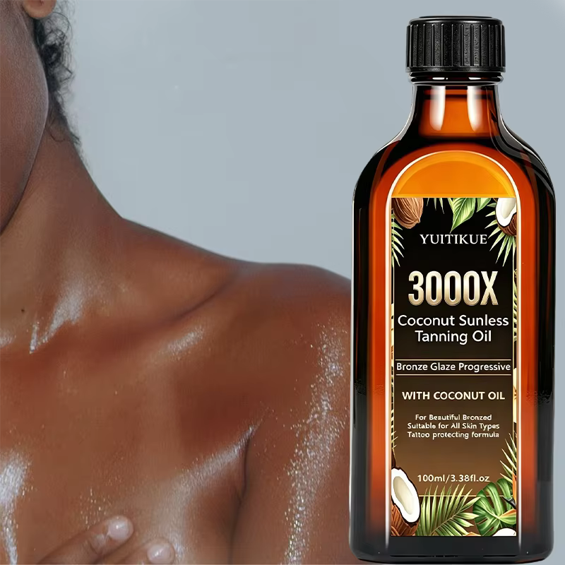 YUITIKUE 100ml 3000X Huile de bronzage sans soleil à la noix de coco