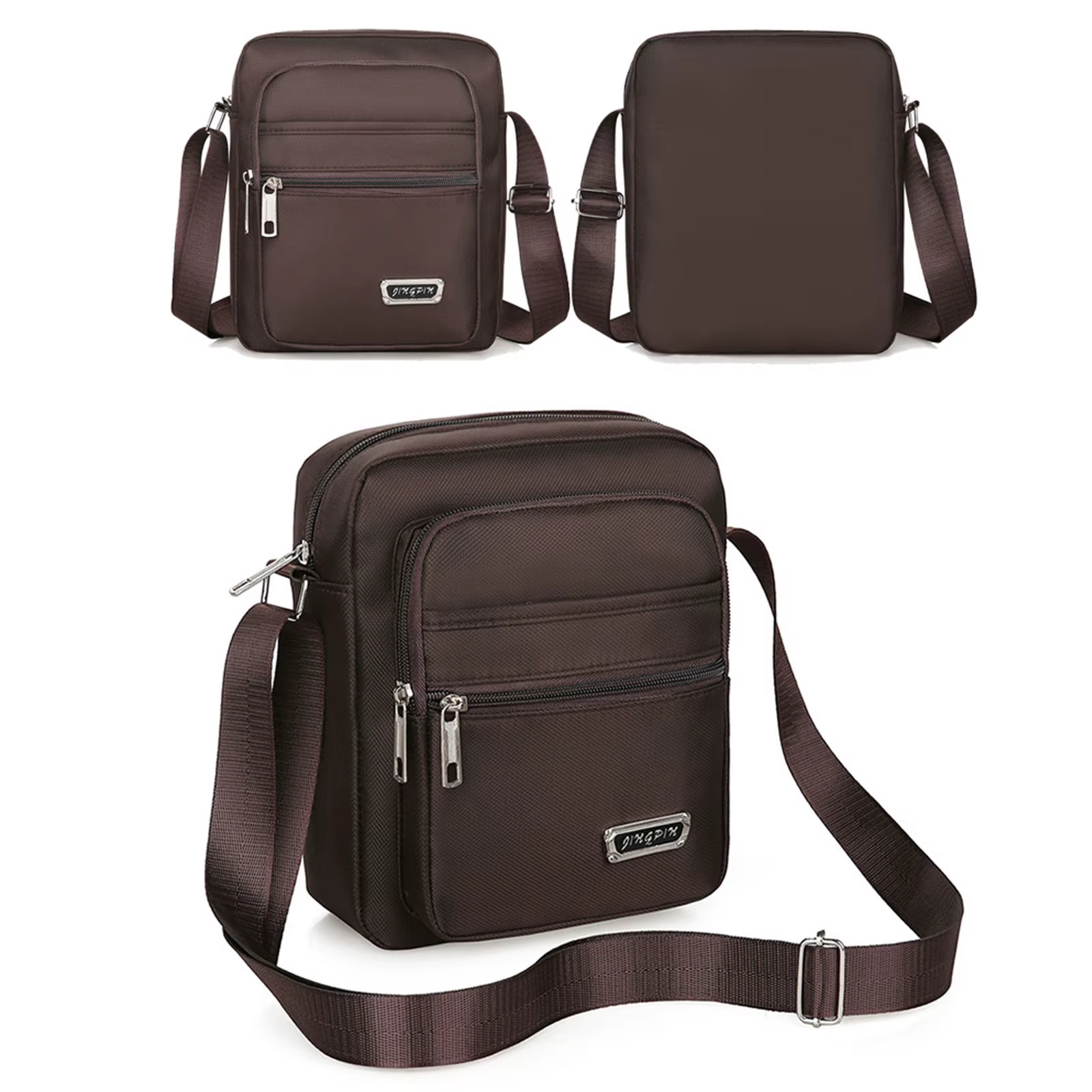 Sac à main en toile pour hommes, sacs de messager initiés, sac de voyage décontracté, sac de taille multifonctionnel, sac de rangement d'affaires étanche, solide