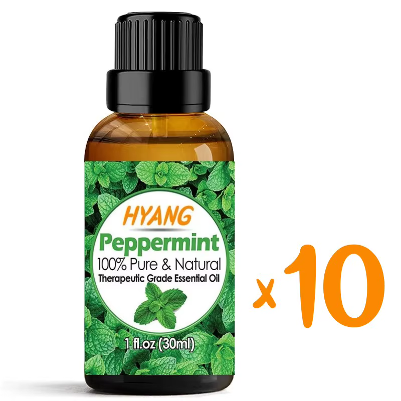 Huile essentielle de menthe poivrée (100 % PURE et NATUREL) de qualité thérapeutique - Parfaite pour l'aromathérapie