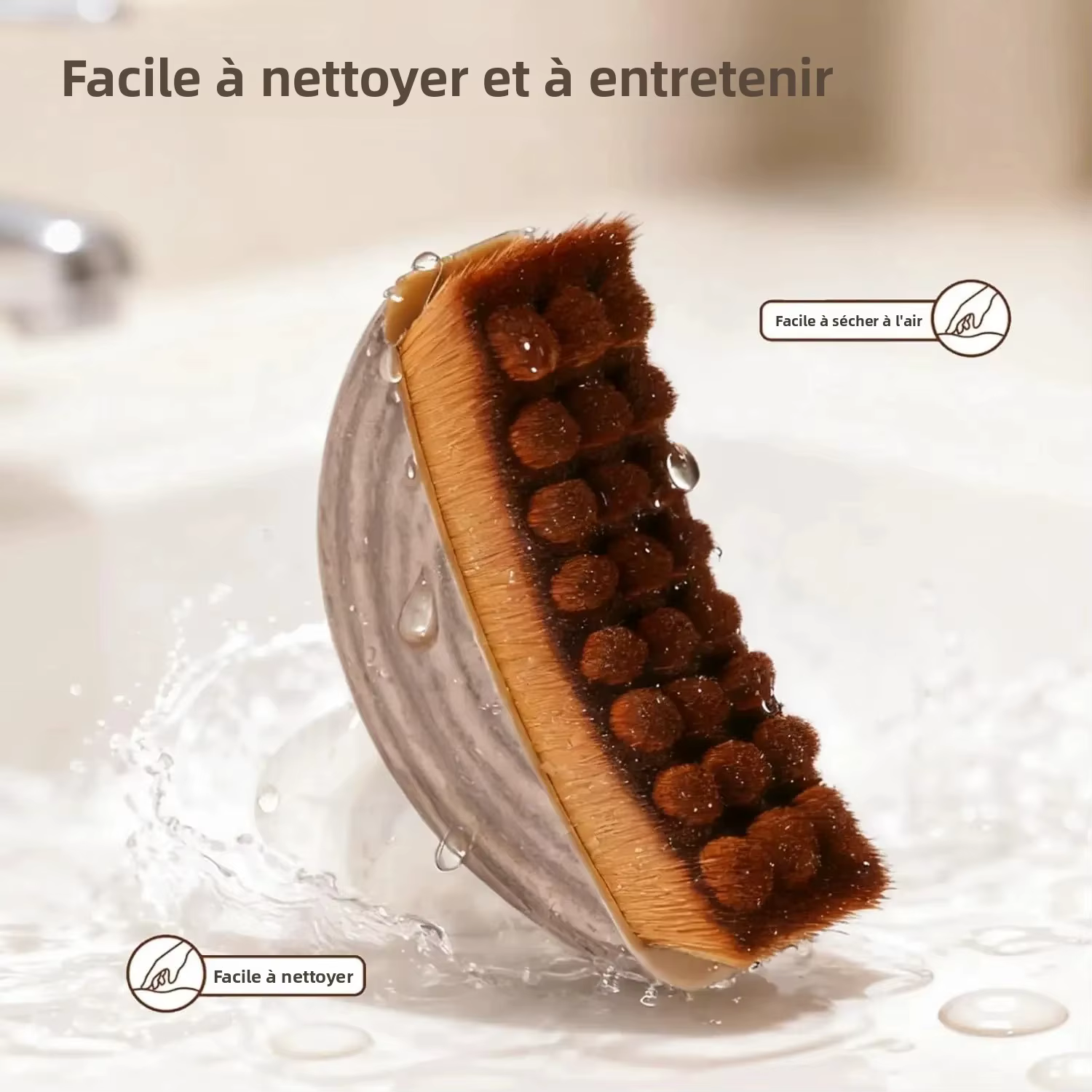 Nouvelle brosse de contour lymphatique pour le visage