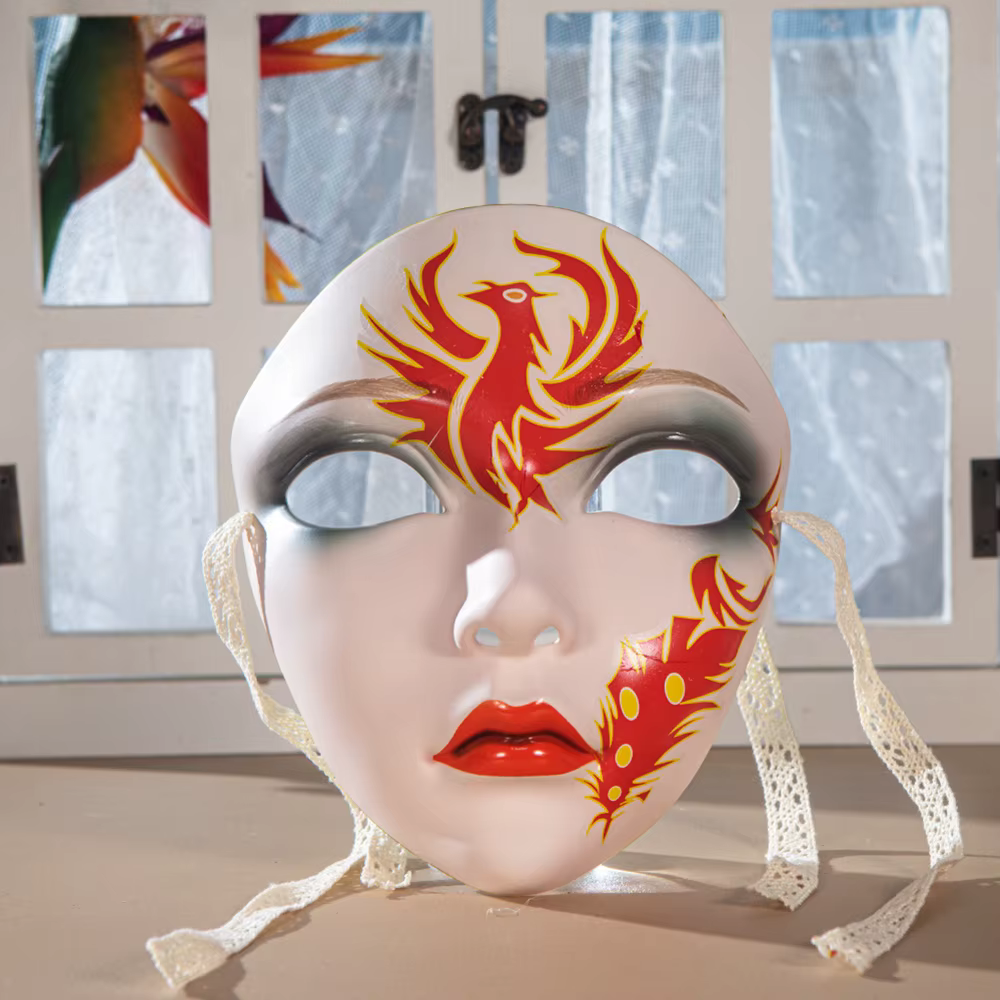 Belle femme masque complet Style ancien chinois bricolage peint à la main décor pour mascarade accessoires de fête Hanfu accessoires de Costume