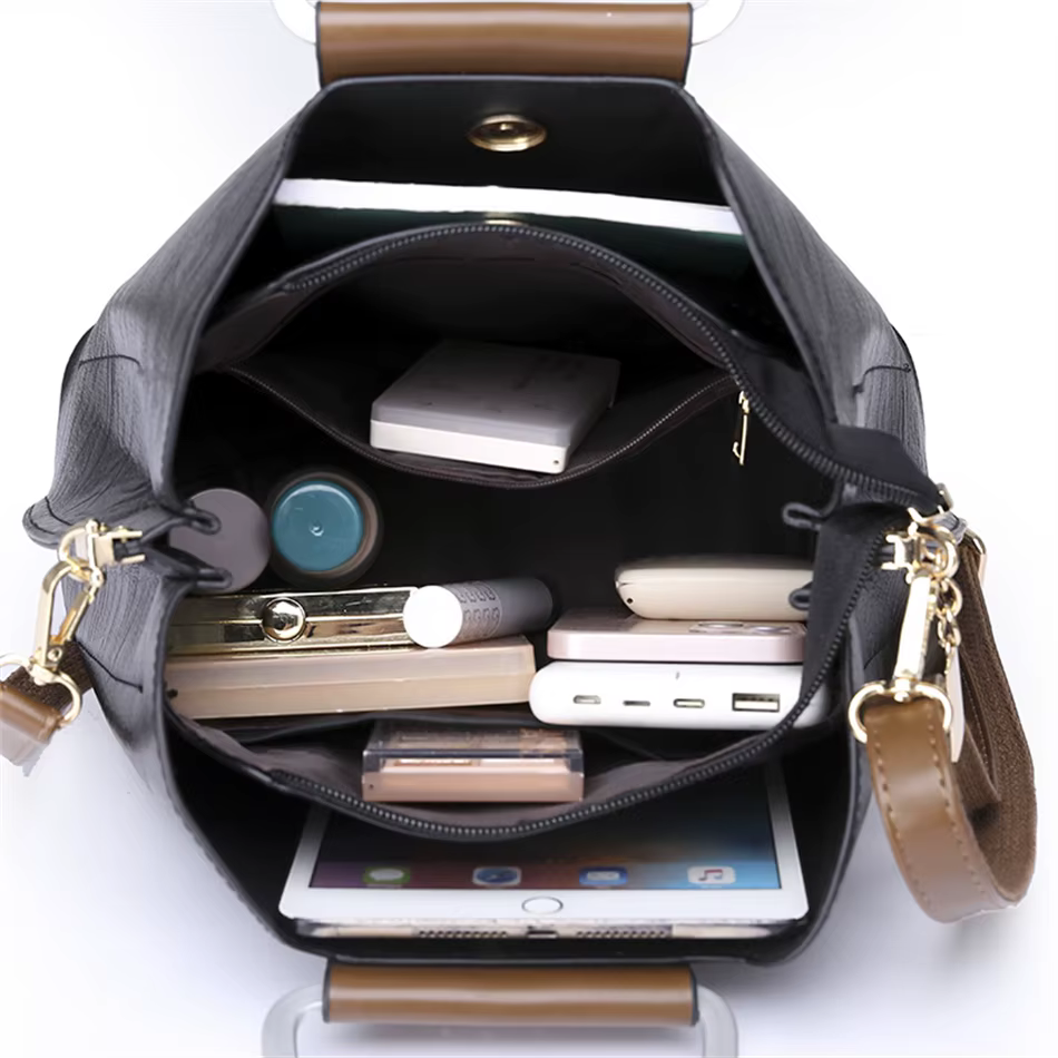 Sac à main de luxe de styliste pour femmes, sacoche en cuir huilé de marque, fourre-tout à bandoulière, petit Sac à la mode, 2024