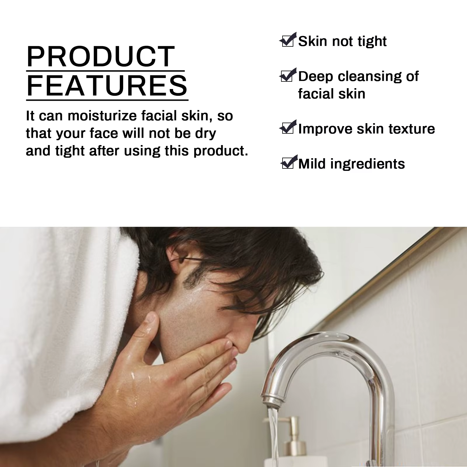 Lotion nettoyante pour le visage Tallow pour hommes
