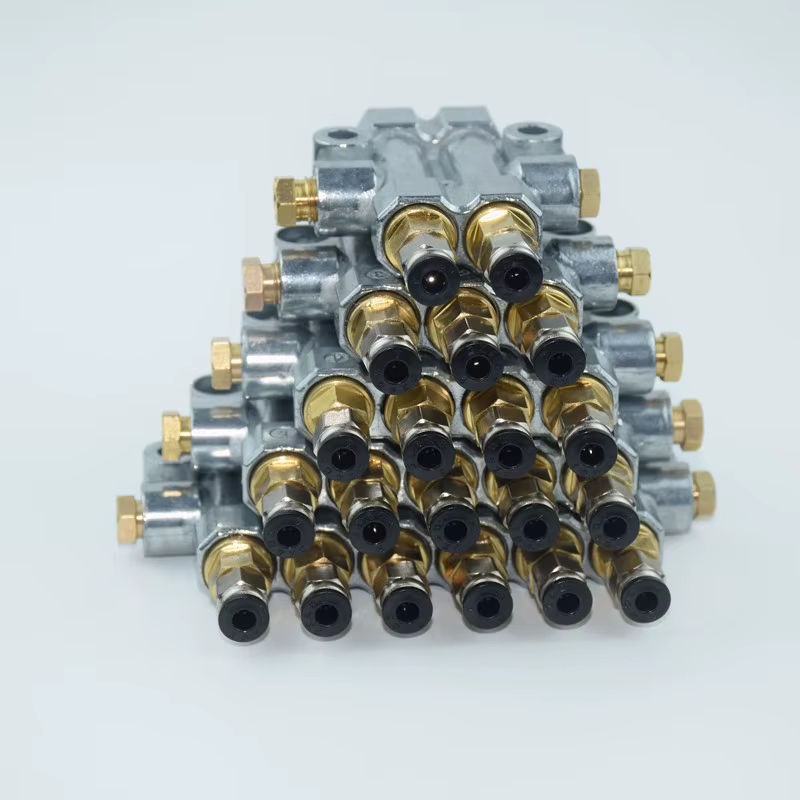 Distributeur d'huile de graisse volumétrique de détective/Valve séparateur/diviseur 5 sorties pour vanne de Distribution de sortie d'huile RH3500