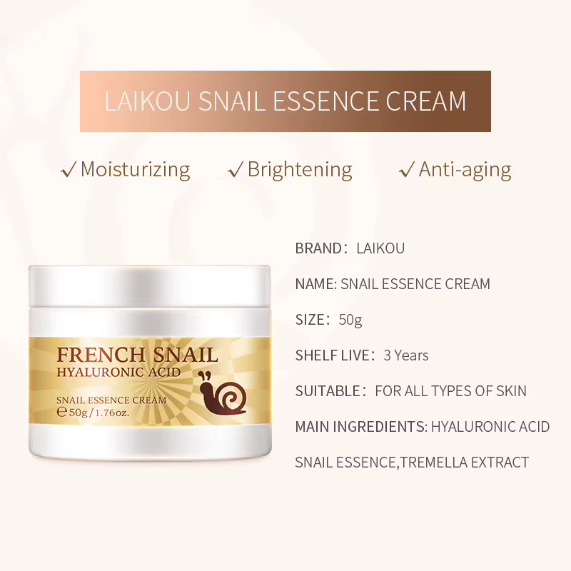 LAIKOU crème visage escargot acide hyaluronique hydratant raffermissant