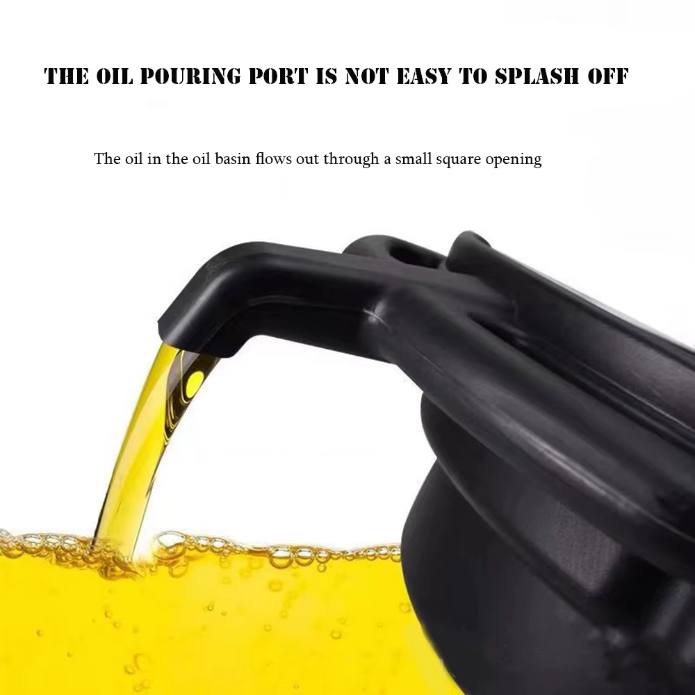 Bac à huile 10L/15L - Buse anti-éclaboussures et double poignée, idéal pour l'entretien automobile, les machines agricoles et le changement d'huile en DIY