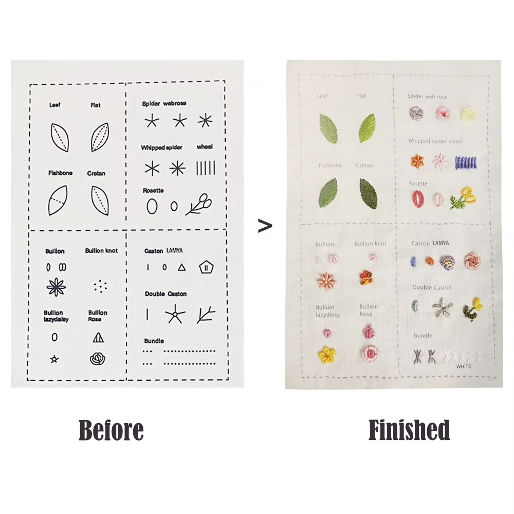 Livre de points de broderie à la main pour débutants, livres de couture créatifs, livre de broderie DIY avec tutoriels vidéo étape par étape