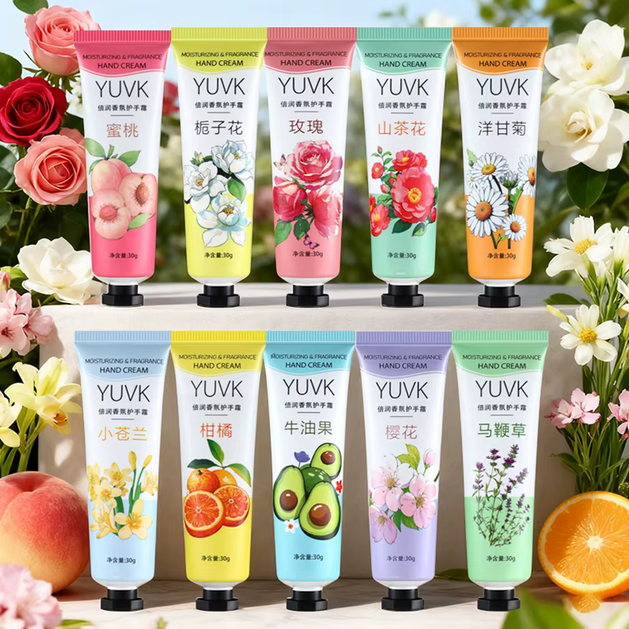 20PCS Crème pour les mains aux fleurs de fruits