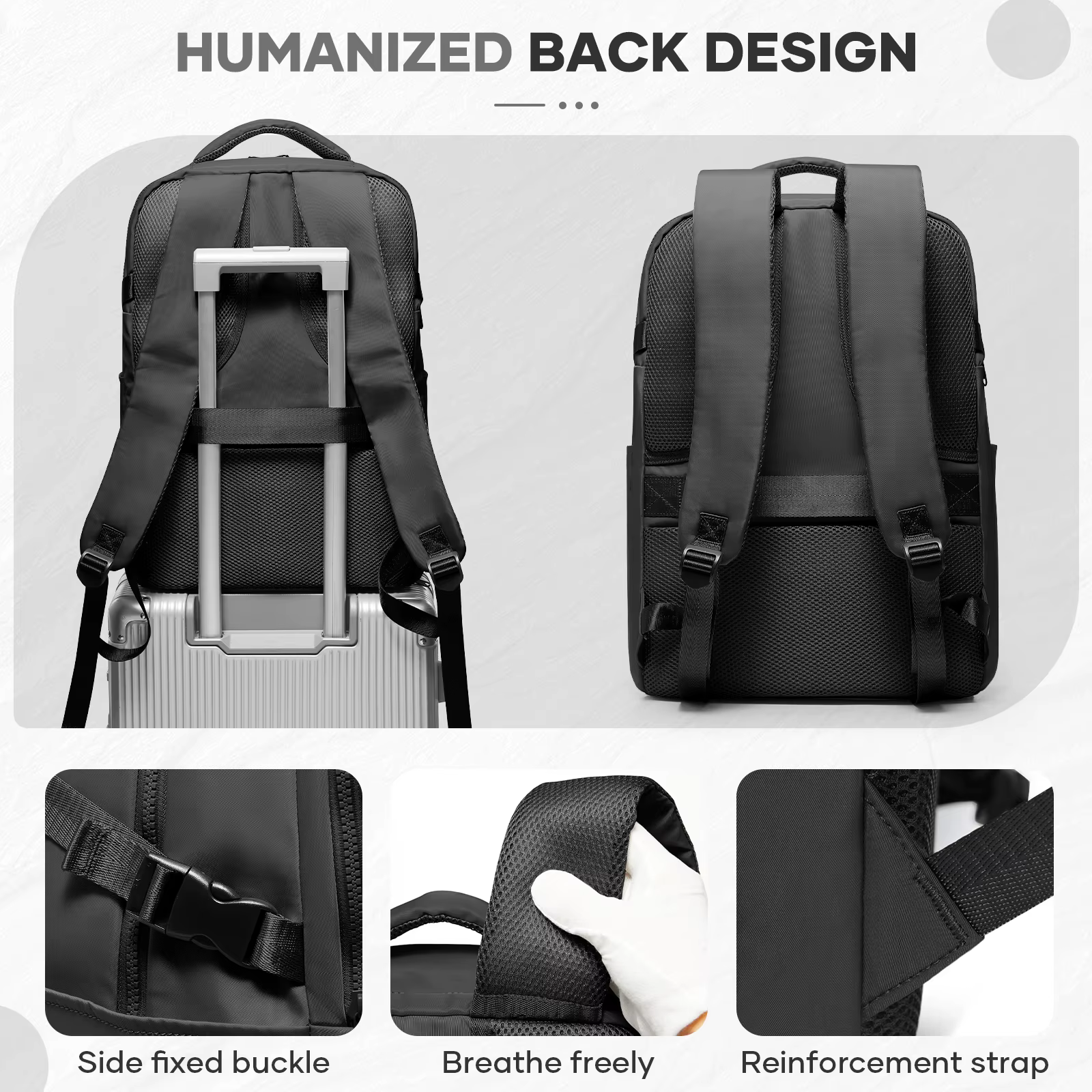 Sac à dos pour ordinateur portable, sac à dos de voyage, bagage à main, sac à dos professionnel pour avion, sac à dos de cabine, sac à dos d'école, sac à dos pour ordinateur, sac à bandoulière
